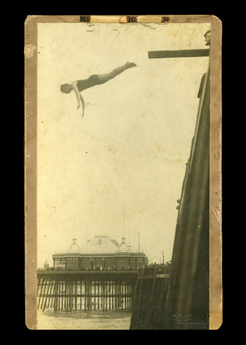 Beatrice Kerr diving into the ocean