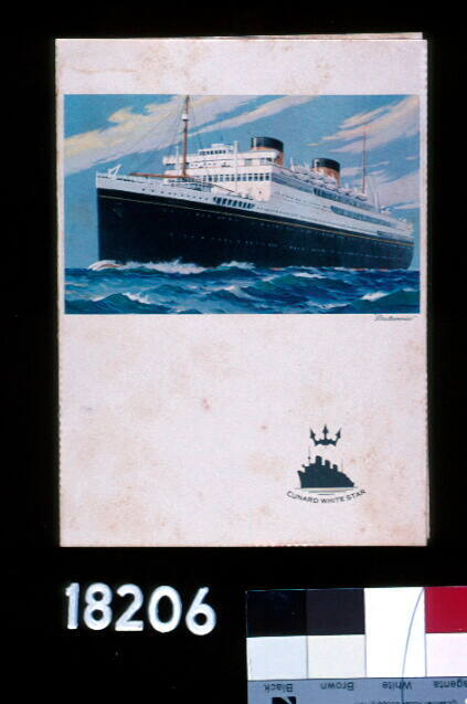 Luncheon menu from RMS AQUITANIA