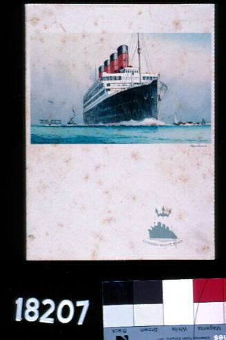 Farewell dinner menu from RMS AQUITANIA