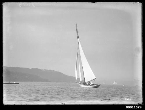 Sailing vessel, possibly on Pittwater, inscribed 2413