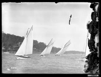 Sloops racing, probably at the Pittwater Regatta