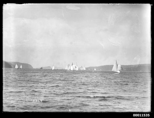 Yachts racing on Pittwater, inscribed 2369