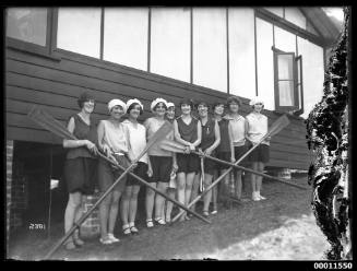 Women with oars on Sydney Harbour