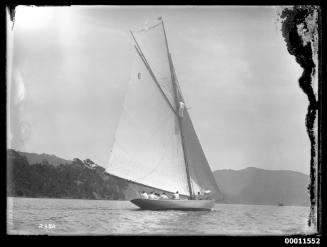Yacht RAWHITI, possibly at Pittwater, New South Wales