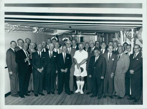 Retired sea staff 58, Cocktail party on board SS "Waroonga" on 22 January 1986 at Sydney to enable'''[Caption]