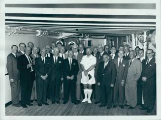 RETIRED SEA STAFF 58, COCKTAIL PARTY ON BOARD SS "WAROONGA" ON 22 JANUARY 1968 AT SYDNEY TO ENABLE...[CAPTION]