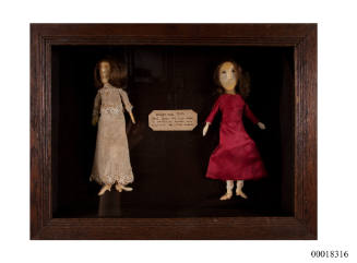 Sailor made dolls - head, hand and legs made of whalebone, human hair wigs and rag-filled bodies