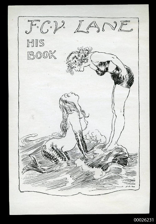 F.C.V. Lane : His Book [Frederick Lane bookplate]