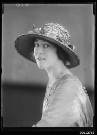 Portrait of unknown woman in a hat