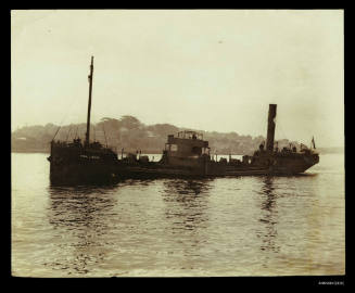 Portside view of collier SS BELAMBI, Sydney Harbour