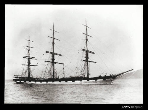 Full-rigged ship BRAMBLETYE at anchor