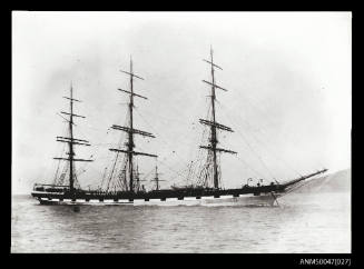 Full-rigged ship BRAMBLETYE at anchor