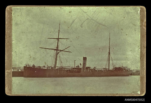 SS EDDYSTONE docked at a wharf