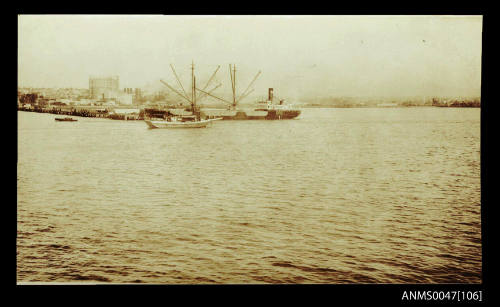 SS W.R. CHAMBERLIN JR docked at a wharf in Sydney Harbour