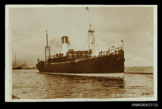 SS BOMBALA underway in a harbour