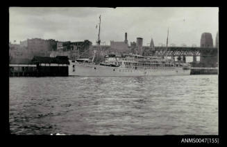 TSS OP TEN NOORT, Koninklijke Pakevaart Maatschappij, docked at east Circular Quay, January 1936