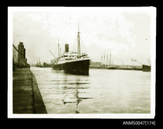 TSS KATOOMBA underway in narrow waterway