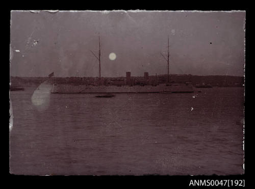 United States Navy light cruiser in Sydney Harbour