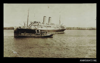 RMS ORVIETO ashore Brisbane River 14 May 1924