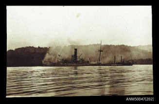 SS YARRA, another view of the after burning for two months