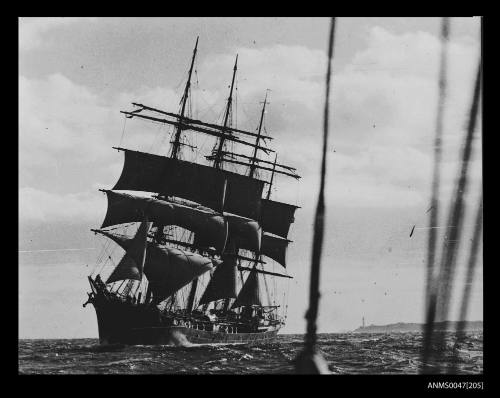 Barque underway at sea