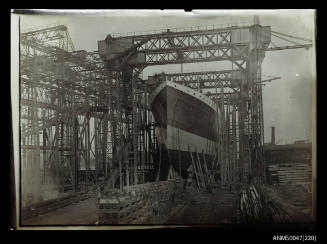 TSS KAROOLA at the builders yard before launching