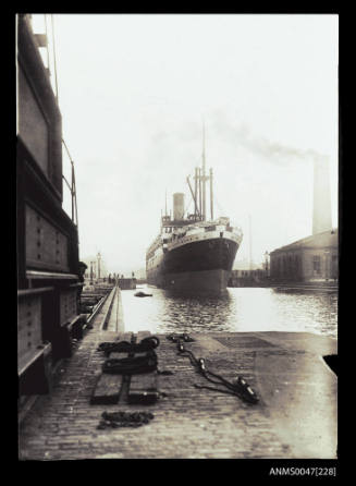 Steamship at a dry dock