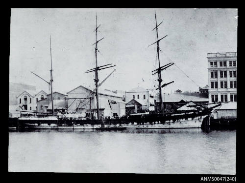 Barque SCOTTISH WIZARD docked at a wharf