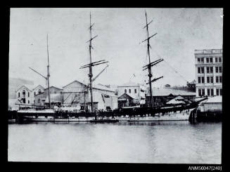 Barque SCOTTISH WIZARD docked at a wharf