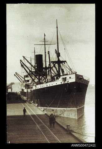 SS NORTHUMBERLAND docked at a wharf