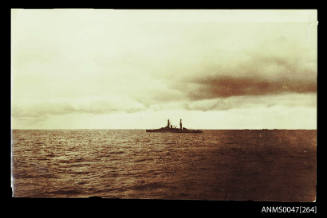 USS ARIZONA in convoy with Australian Cruisers