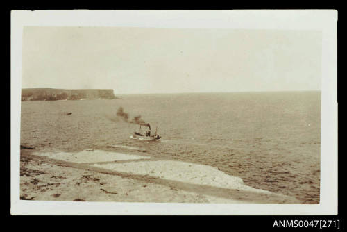 Small collier off Sydney Heads, viewed from South Head