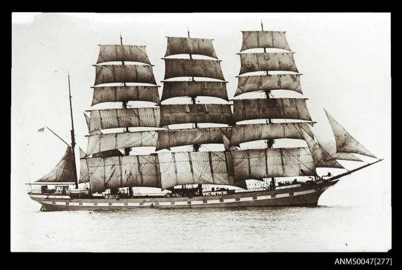 Barque ARCHIBALD RUSSELL in full sail at sea – Works – collections.sea ...