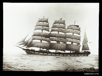 Barque OLIVEBANK under sail at sea