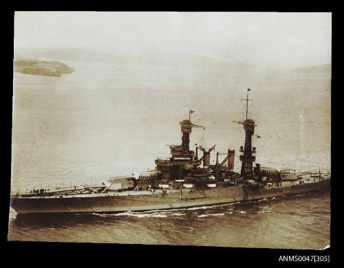 USS PENNSYLVANIA underway in Sydney Harbour on its visit to Australia in 1925