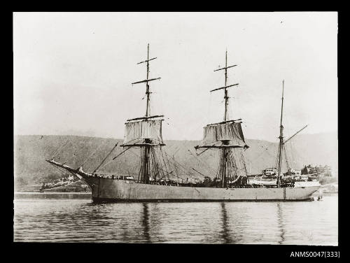 Barque GLENMARK anchored in a harbour