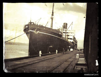 P&O SS MONGOLIA docked at a wharf in Hobart, Tasmania