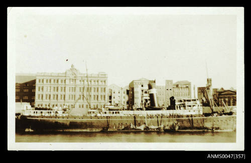 SS WYANDRA  docked at a wharf