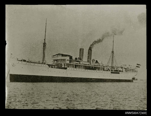 SS PRINZ WALDEMAR anchored in a harbour