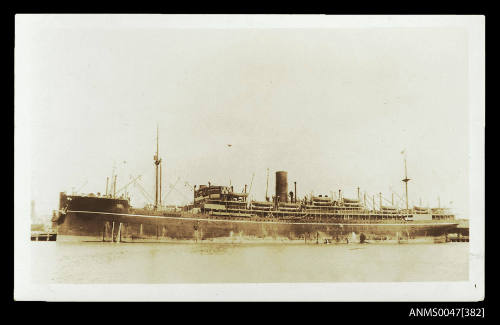 SS BALLARAT, docked at a wharf