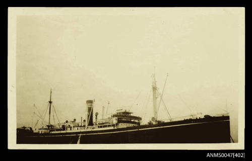 View of SS BESSA docked at a wharf