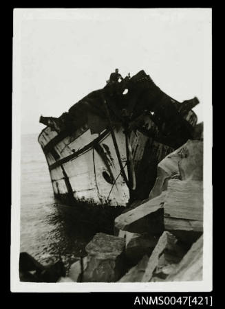 Barque ADOLPHE wrecked on Newcastle breakwater