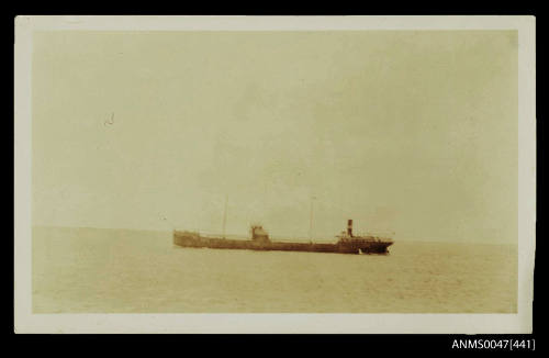 Distant view of oil tanker SS BRITISH MARINER