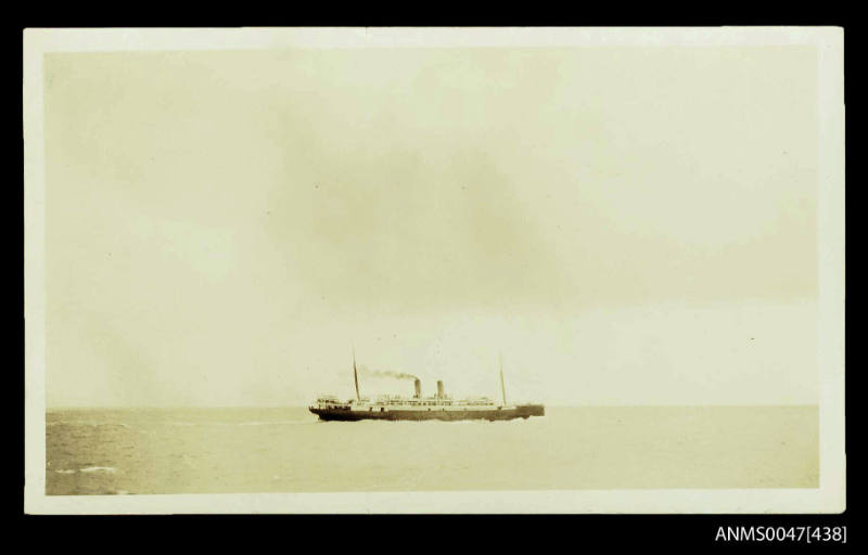 Distant View Of The Ss Maheno, 5,282 Tonnes, Underway At Sea – Works 