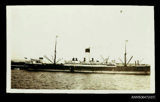 SS AENEAS, Blue Funnel Line, docked at a wharf