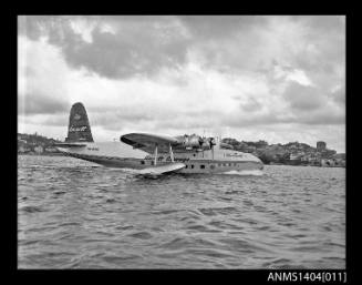 Ansett Airways flying boat BEACHCOMBER on Sydney Harbour