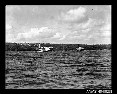 Ansett Airways flying boat PACIFIC CHIEFTAIN on Sydney Harbour