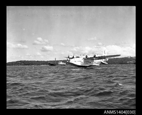Ansett Airways flying boat PACIFIC CHIEFTAIN on Sydney Harbour