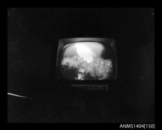 Photographic negative showing test broadcast from AWA underwater television camera