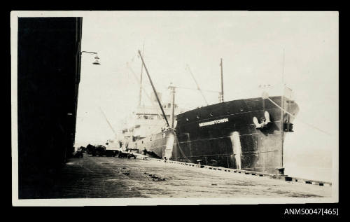 SS MORRISTOWN, United States Shipping Board, at a wharf